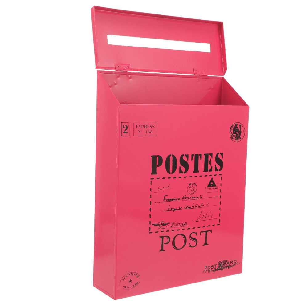 Retro Tin Wall-Mounted Mailbox Iron Office Post Bin 928028822049