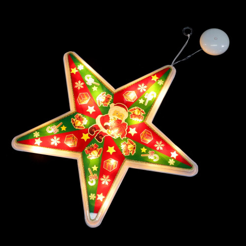 Christmas LED window hanging light with suction cup 1