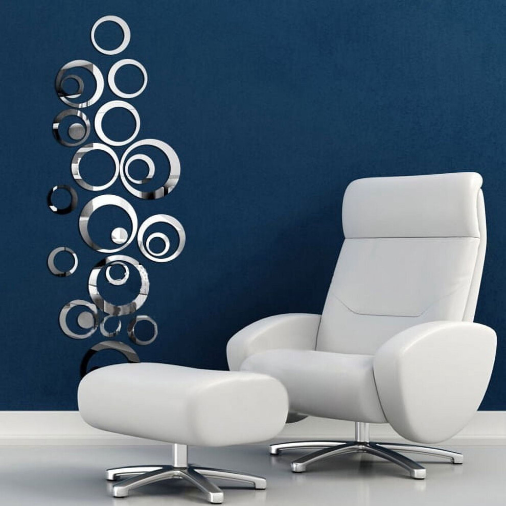 Wall Decal Circles Mirror Style Removable Vinyl Sticker 928028826306