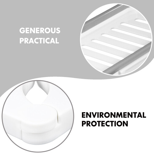 Folding Bathroom Shelf White Corner Rack 3-Tier 2