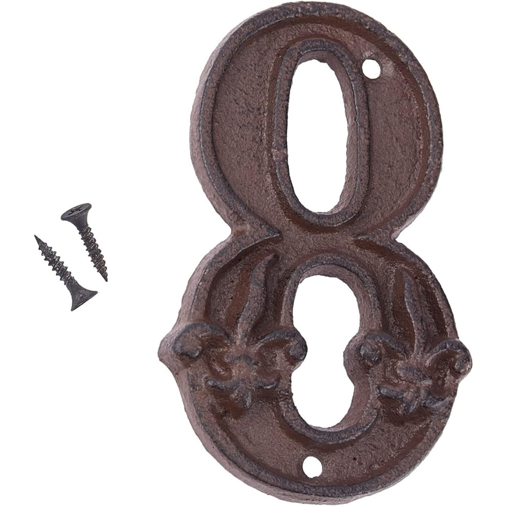 Cast Iron House Numbers 4.7 Inch Number 8 928028835285
