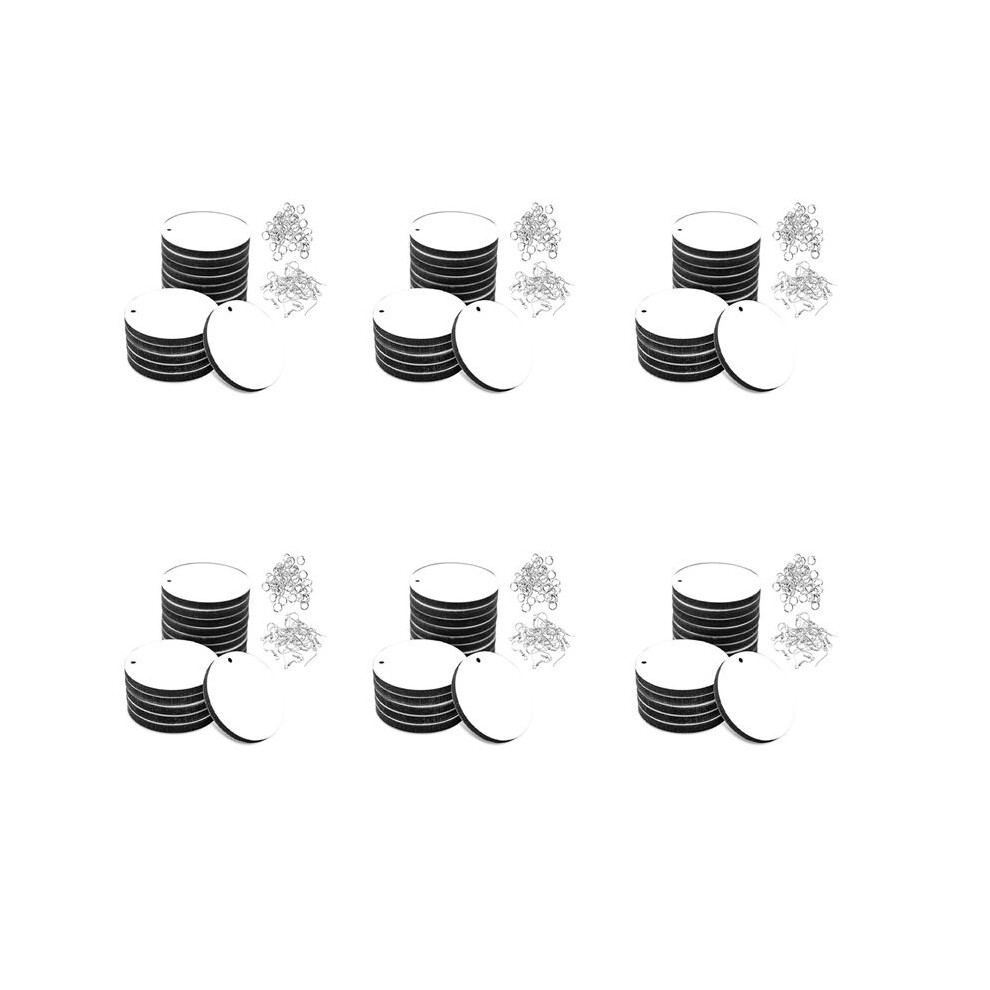 300Pcs Round Sublimation Blank Earrings With Earring Hooks And Jump Rings Unfinished Heat Transfer Earrings 6031240065720