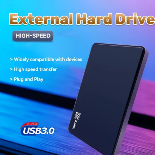 4TB Portable USB 3.0 External Hard Drive Blue 1