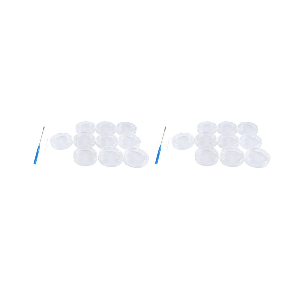 90 Mm Glass Petri Dishes, 20 Pcs Autoclavable Lab Petri Plates With A Inoculation Loop, Autoclavable And Reusable 4712009163957