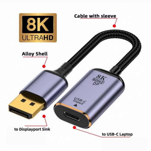 Cuibheoir USB-C go DisplayPort1.4 2