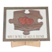 Mother and Child Heart Wooden Puzzle