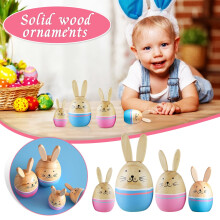 Easter wooden craft set for family of four
