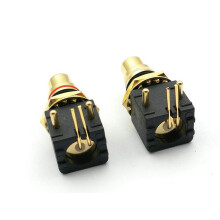 Brass RCA Female Socket PCB Panel Mount 2 pcs
