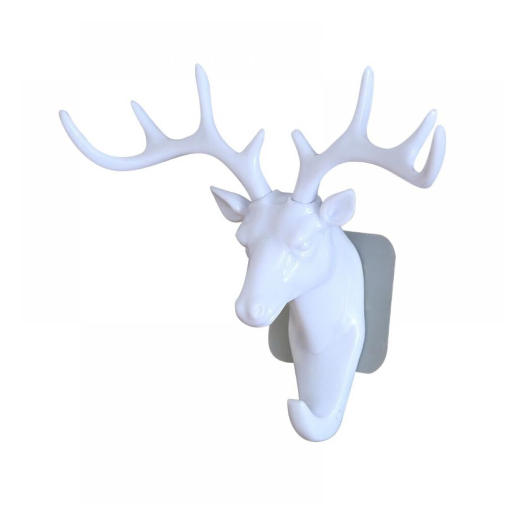 Vintage Deer Head Wall Hook White 1 Piece 928028822698