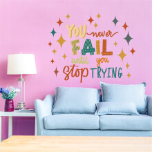 Colorful English Motivational Wall Sticker 1 Piece