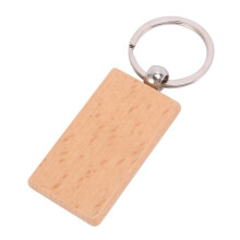 480Pcs Blank Rectangle Wooden Key Chain DIY Wood Keychains Key Tags Can Engrave DIY Gifts