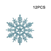 Snowflake Ornaments Light Blue 12PCS 3.9 inch