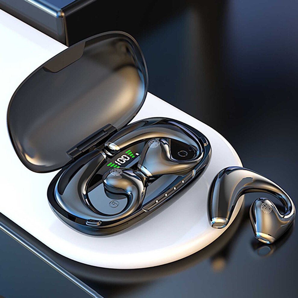 Bone-Conduction Bluetooth Headset 5.3 Hifi Audio 48H Battery Black 9314556714368