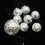 Silver disco ball with string 1 piece 3