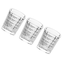 Coffee measuring cup clear square 1 oz