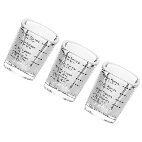 Coffee measuring cup clear square 1 oz