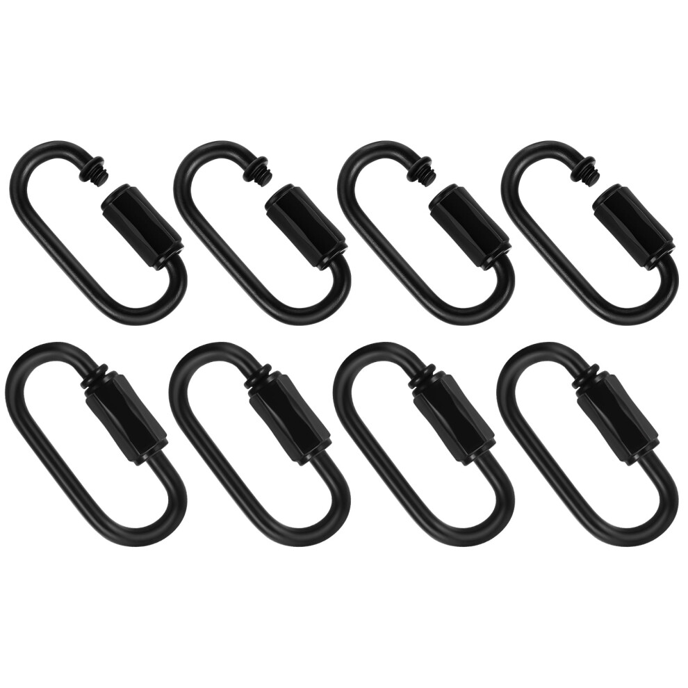 Carabiner Climbing Locking D-Shaped Stainless Steel 8 Pcs 928028832895