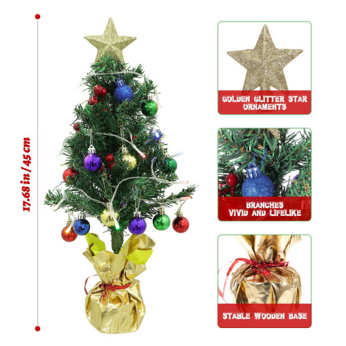 Sapin de Noël de table avec lumières LED 30 cm 1