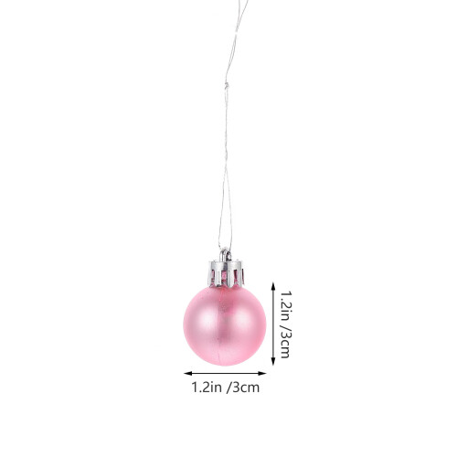 Christmas Pink Ball Ornaments 24pcs 1