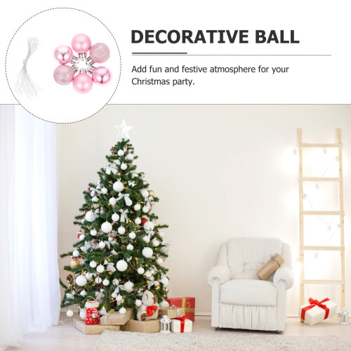 Christmas Pink Ball Ornaments 24pcs 2