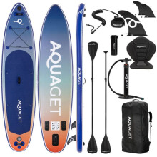 Aquaget Tabla SUP 350 cm – tabla SUP inflable con asiento y accesorios, construcción DWF Dropstitch