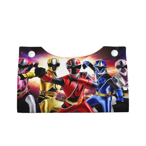 Δερμάτινο κάλυμμα κουτιού χαρτομάντιλων Power Rangers ορθογώνιο 1 συσκευασία 1