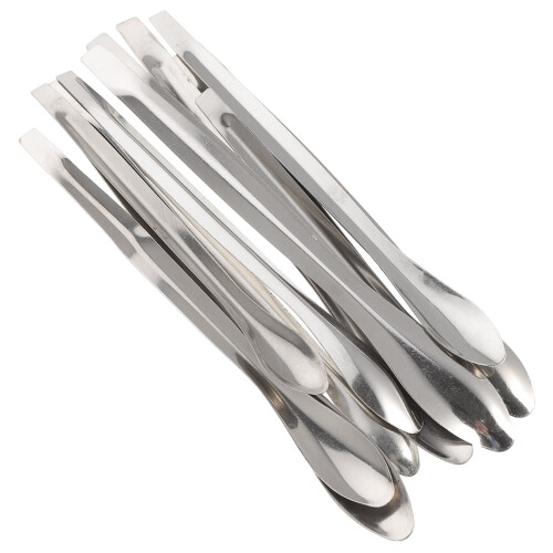 Lot de 12 cuillères doseuses pour expériences et laboratoire.