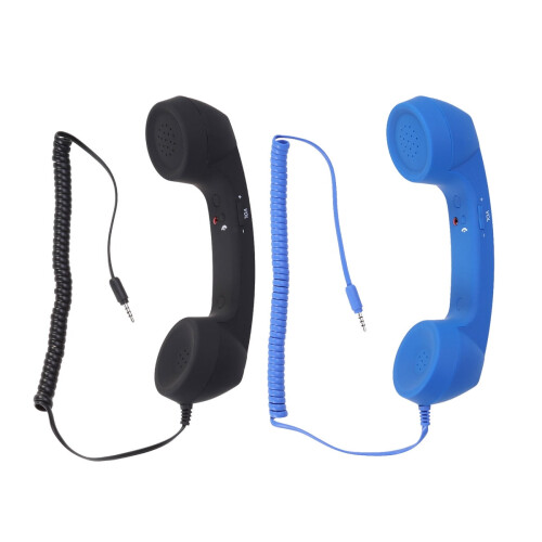 3.5mm retro telephone handset blue adjustable tone 2
