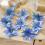 Blue glitter artificial flowers for wedding and Christmas 5