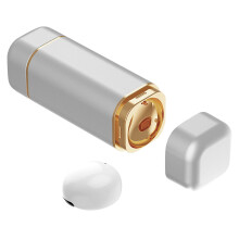 Auriculares Bluetooth EQWLJWE para negocios, coche, metal, almacén, mini auriculares inalámbricos de un solo oído, batería externa, auriculares