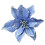 Glitter Artificial Wedding Christmas Flowers Blue 13cm 8pcs 6