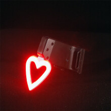 YiFudd bike tail light rechargeable LED heart shape 1 pack