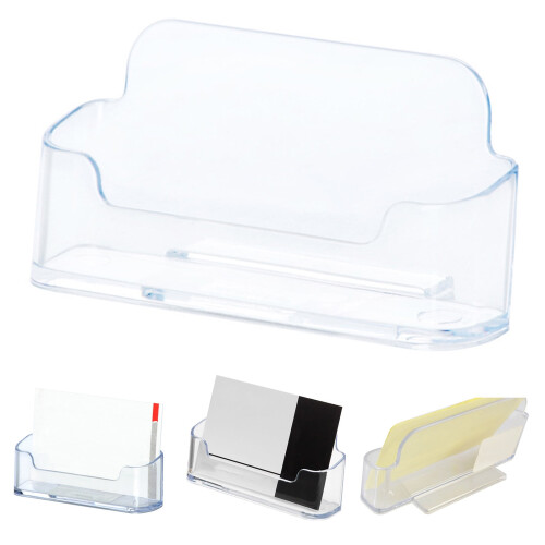 Business Card Holder Transparent Desktop Display Case Set