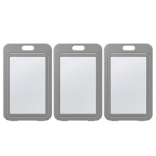 Homerr3Pcs Portatarjetas de identificación, compatible con tarjetas de identificación de oficina, funda protectora de plástico transparente