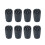 Rubber Trekking Cane Tips 8pcs Black 1