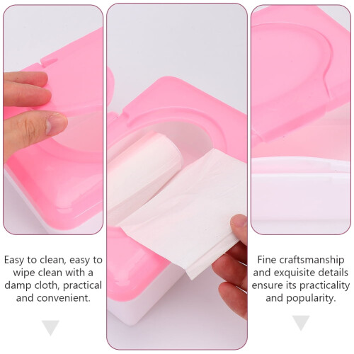 Distributeur de lingettes humides, boîte en plastique écologique, lot de 2 1