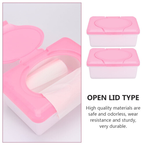 Distributeur de lingettes humides, boîte en plastique écologique, lot de 2 2