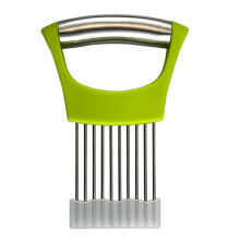 Coupe-oignons Homerr (1 pièce), support en acier inoxydable, poignée antidérapante pour pommes de terre, tomates, citrons - Outil de cuisine pour