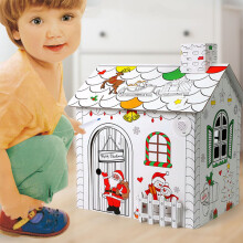 YiFudd DIY Christmas playhouse for kids, foldable, 6-piece