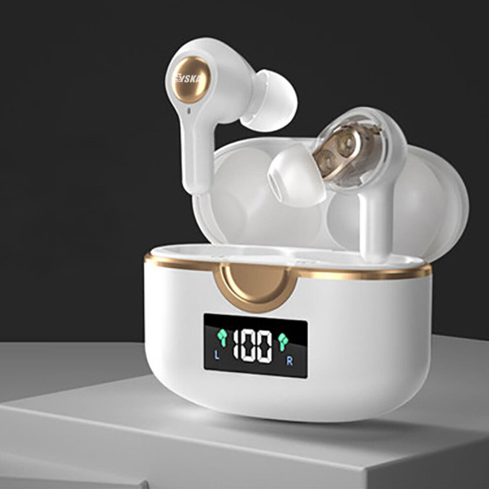 Eqwljwe In-Ear Bluetooth Headset 5.0 Four-Speaker Subwoofer 9314556715792