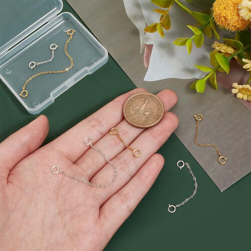 925 Sterling Silver Necklace Extender 6 pcs 1-3 inch 2