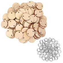Wooden Slices with Holes DIY Calendar 50pcs