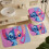 Σετ Κουρτινών Μπάνιου Stitch Family Μαύρες 72x72in4 τεμάχια 6