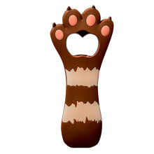 Ouvre-bouteille magnétique Federra en forme de patte de chat mignonne, aimant de réfrigérateur en silicone et métal.