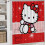 Ensemble rideau de douche Hello Kitty avec tapis de bain antidérapant et 5