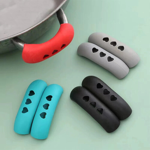 Silicone Pan Handle Cover Heat Insulation 2PCS Blue 2