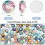 Printed Glass Cabochons 12mm Half Dome 200pcs 4
