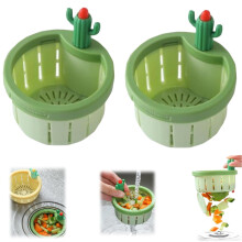 Odtokový koš do kuchyňského dřezu Cactus, samočisticí, automatické vyprazdňování, multifunkční filtrační síťka se zvedací rukojetí