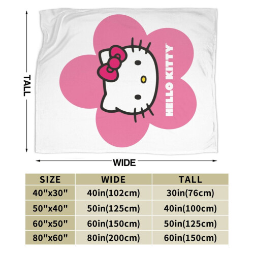 Couverture Hello Kitty en microfibre ultra-douce 101,6 x 76,2 cm 2