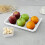 Livrdious snack and fruit tray 6-slot plastic organizer 6